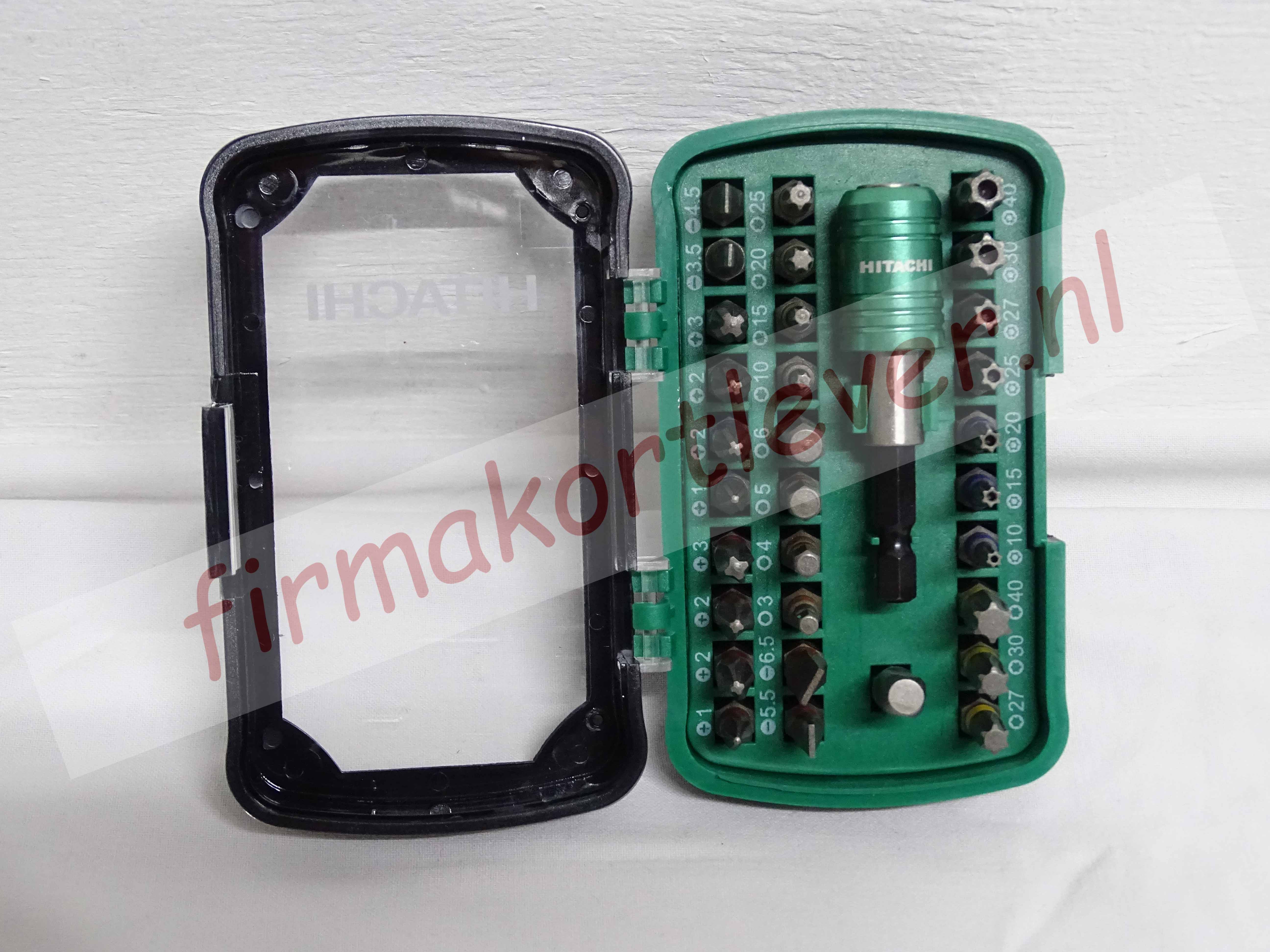 Hitachi 32-delig bitset met riemclip