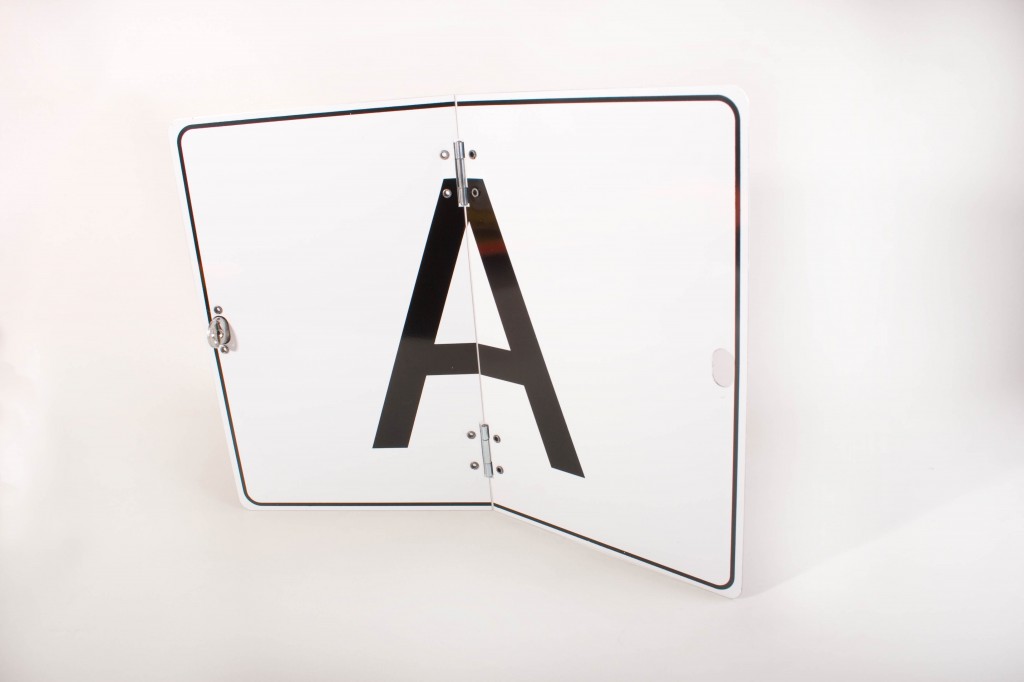 A-bord voor afvalvervoer klapbaar