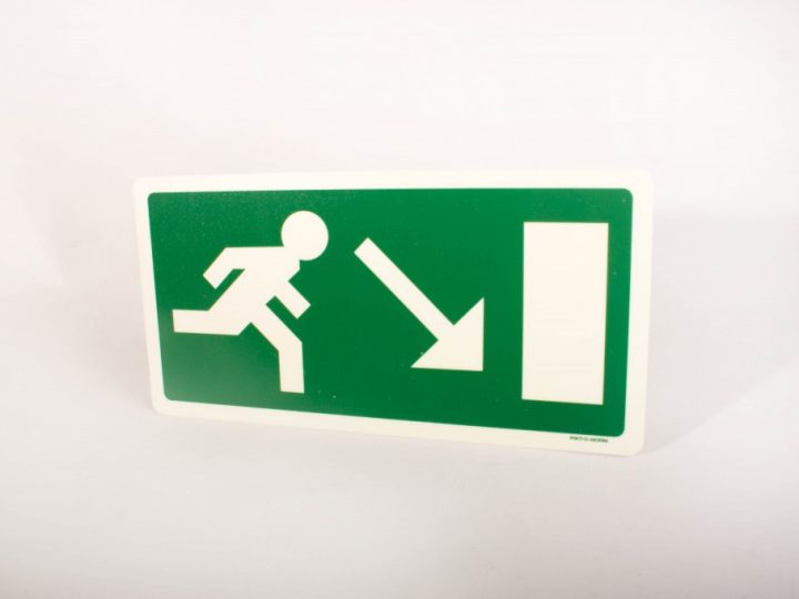 Pictogrammen redding en evacuatie