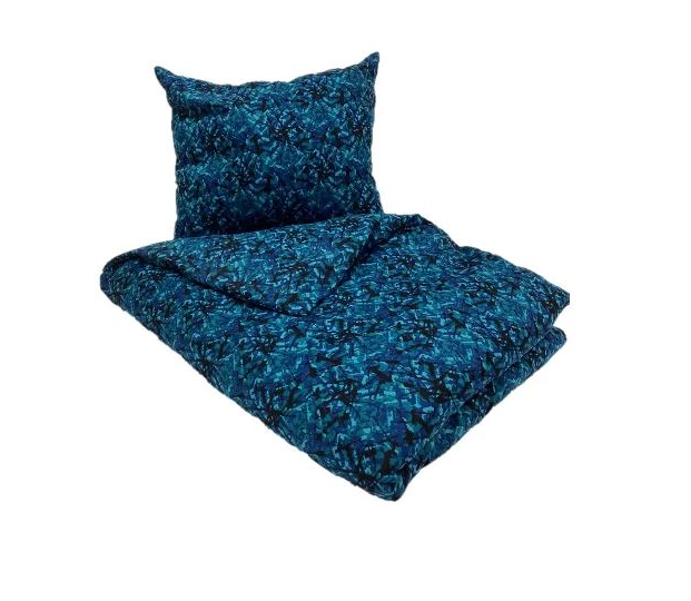 Dekbed overtrek deense pluche blauw firma kortlever