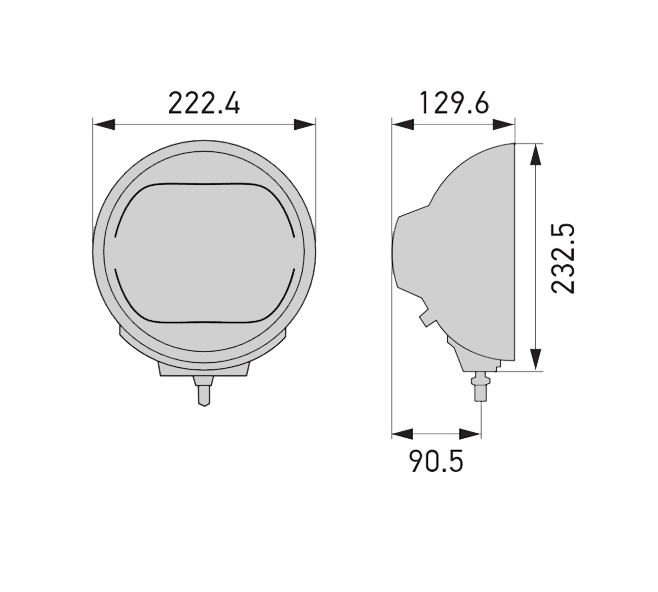 HELLA black full LED 12/24V KKT