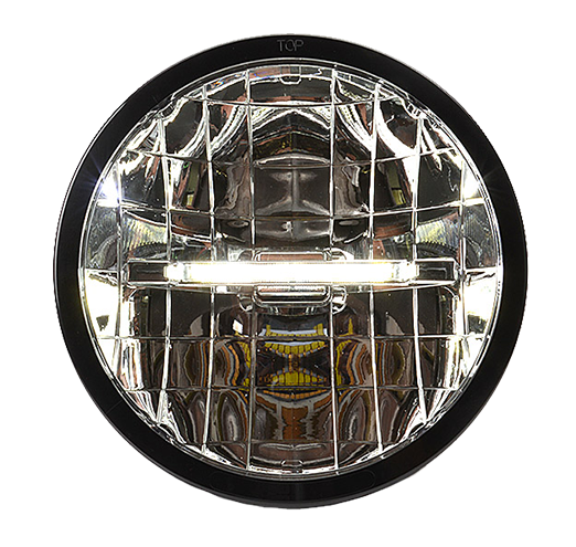 Full LED verstraler rond 230mm 12/24V met streep als stadslicht KKT