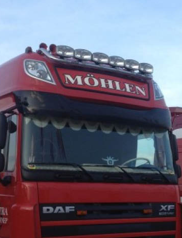 DAF kunstof verlengde zonneklep KKT