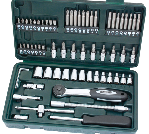 Mannesmann doppenset 1/4"65-delig KKT