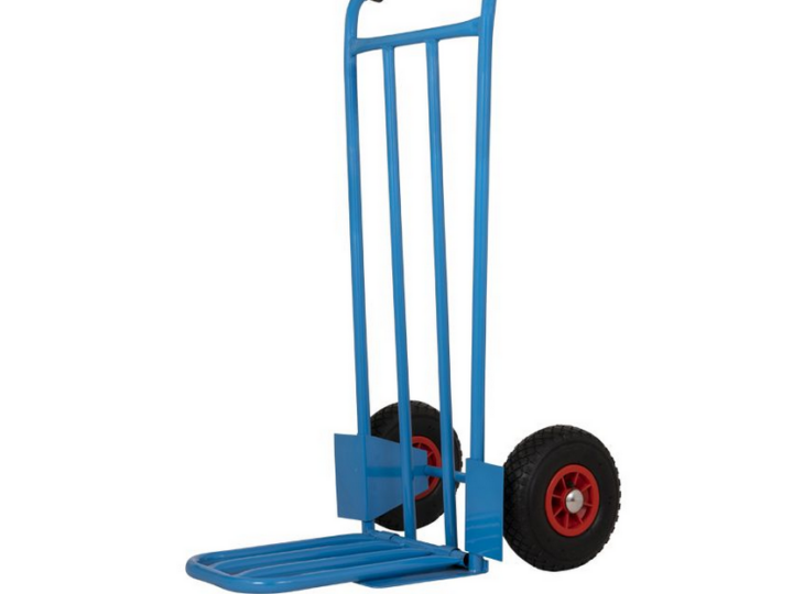 Steekwagen blauw + klep 200 kg KKT