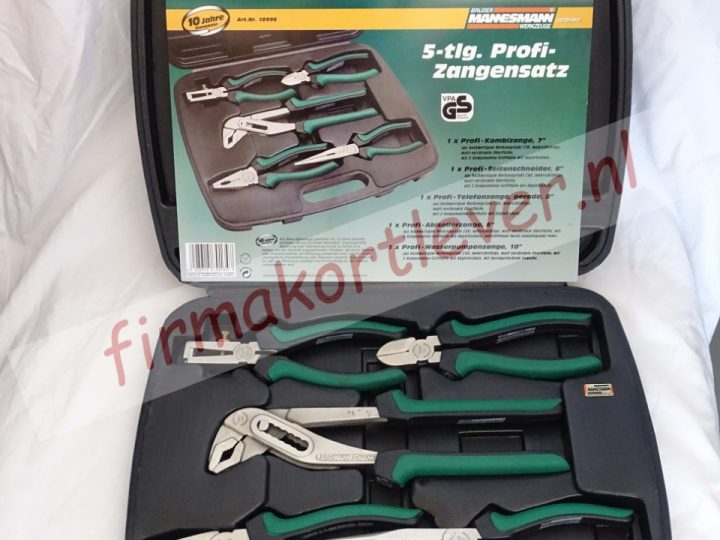 Mannesman Tangenset 5 delig in koffer